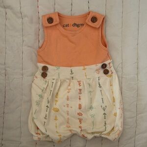 Cat and Dogma organic romper bubble
